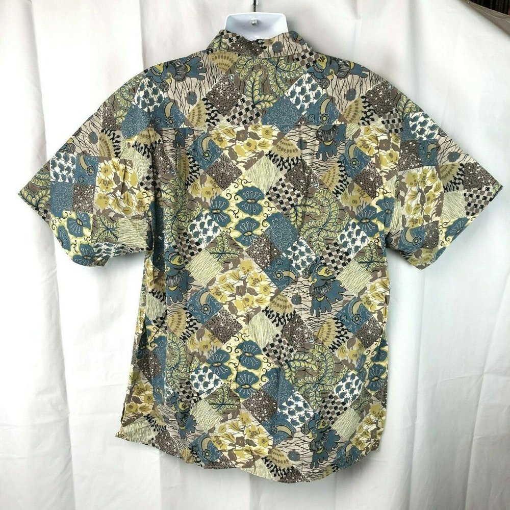 GUESS Patchwork Floral Vtg Oversized Camp Shirt - Picture 4 of 6